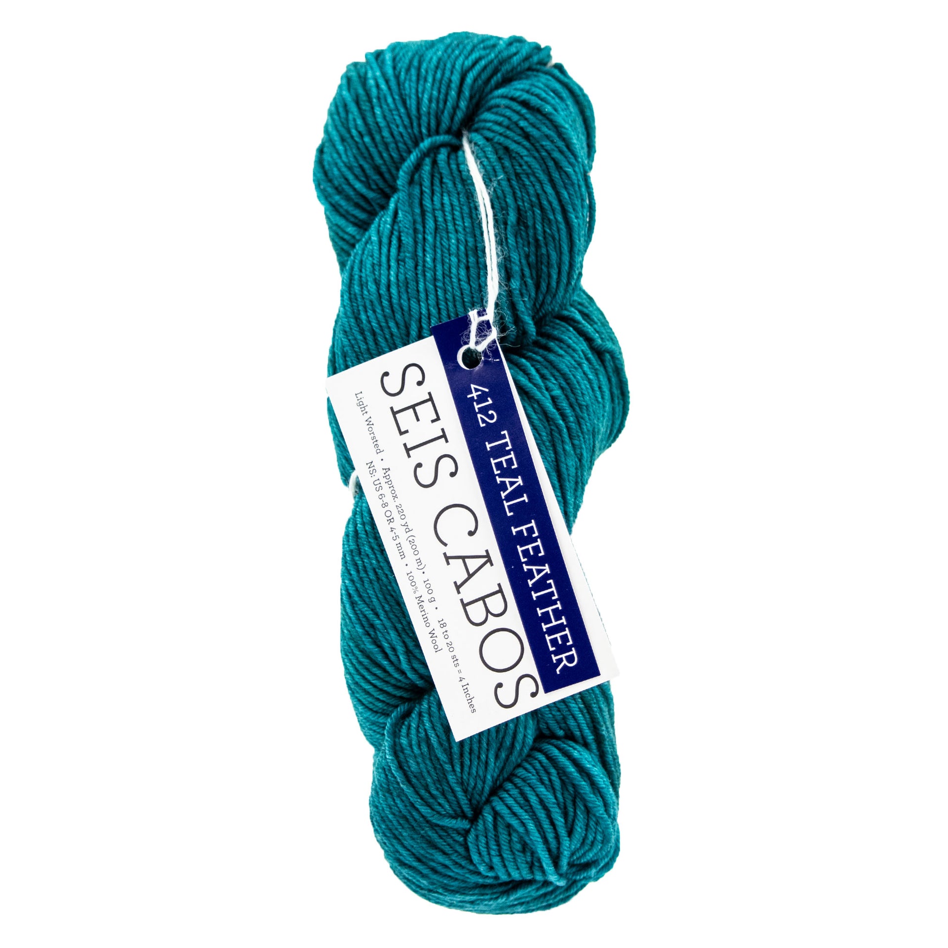 Malabrigo Seis Cabos Yarn - 412 Teal Feather - Zoom Image
