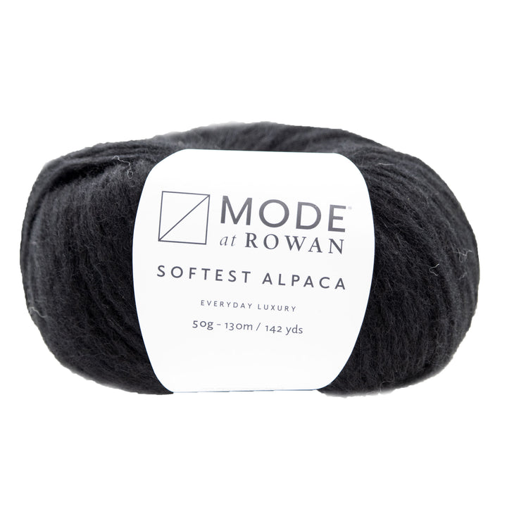 Rowan Mode Softest Alpaca Yarn - 010 Black - Zoom Image