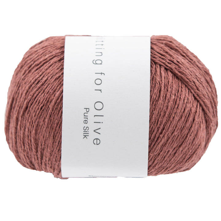 Knitting for Olive Pure Silk Yarn - Plum Rose - Zoom Image