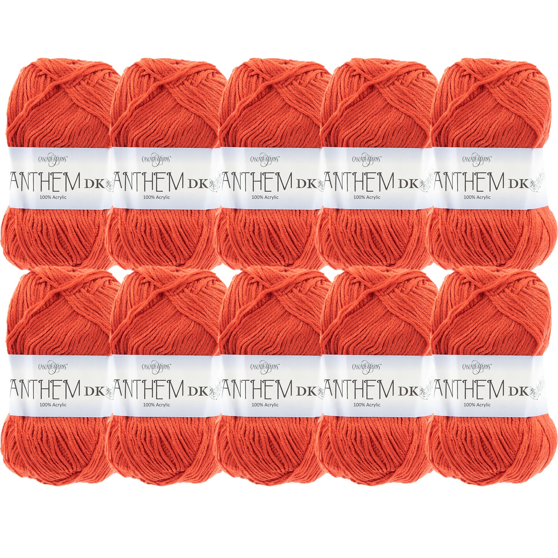 Cascade Yarns Anthem DK Yarn - 39 Burnt Orange - 10-Pack - Zoom Image
