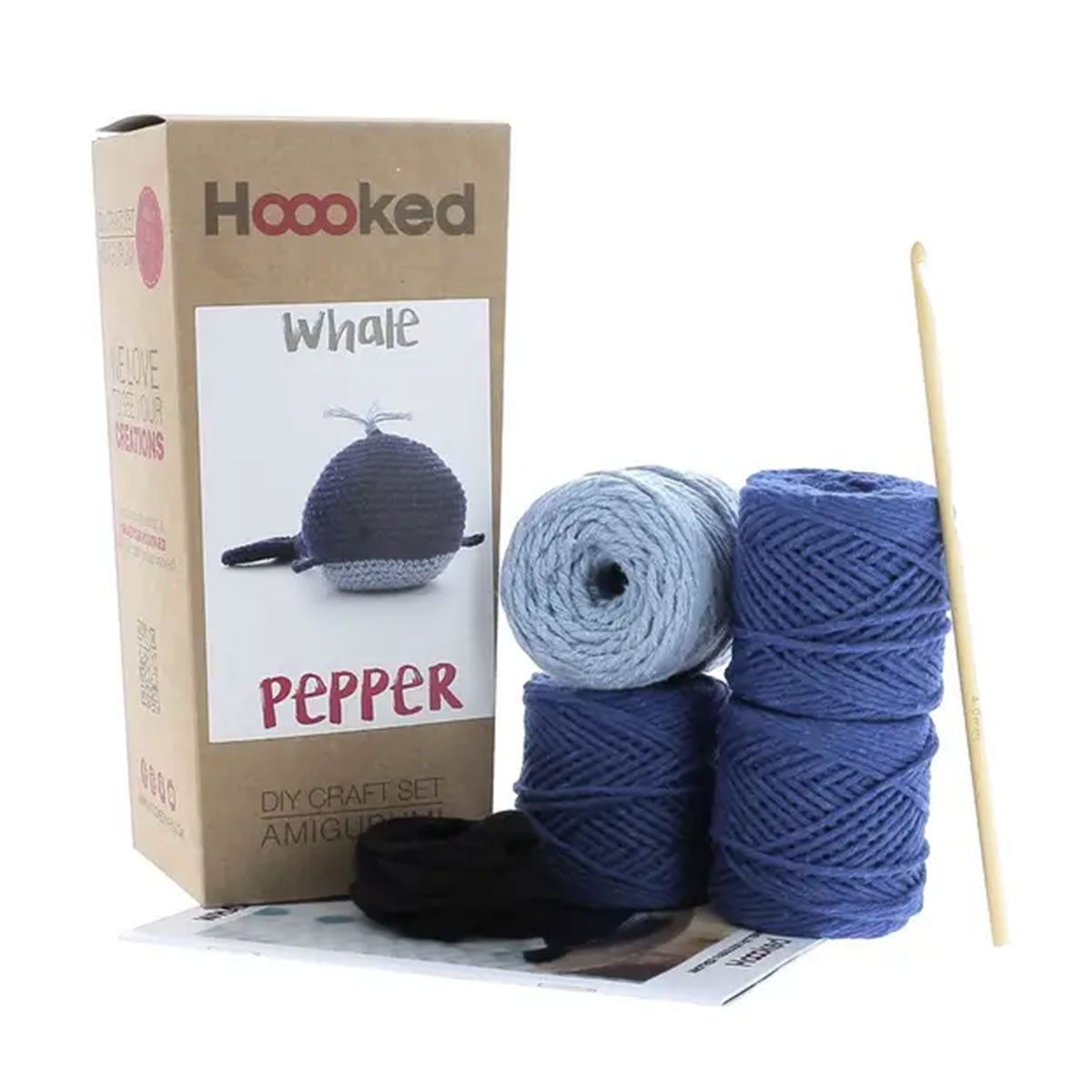 Hoooked Plush Crochet Toys - Whale Pepper - Extra Image
