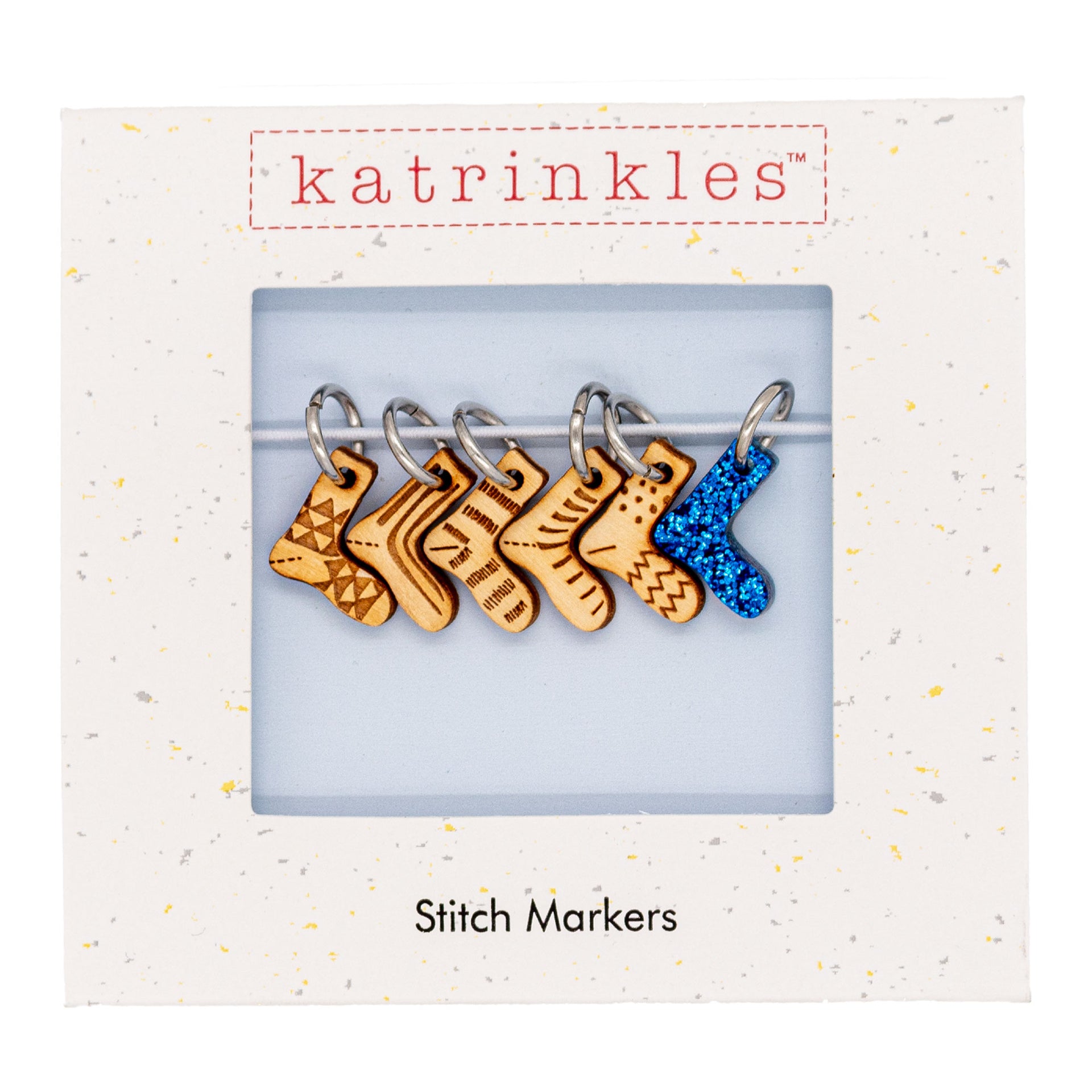 Katrinkles Stitch Markers - Tiny Socks - Zoom Image
