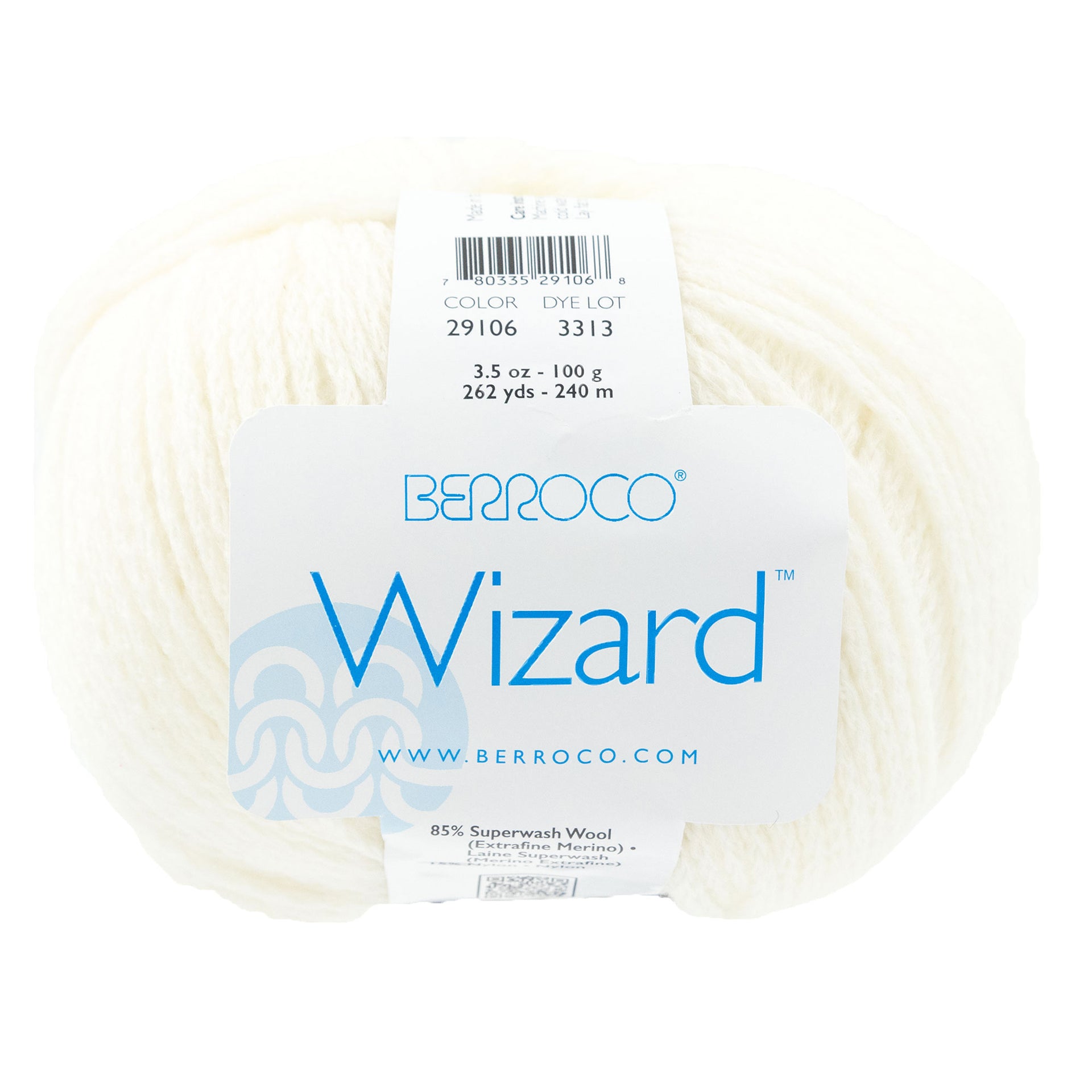 Berroco Wizard Yarn - 29106 Snow - Zoom Image
