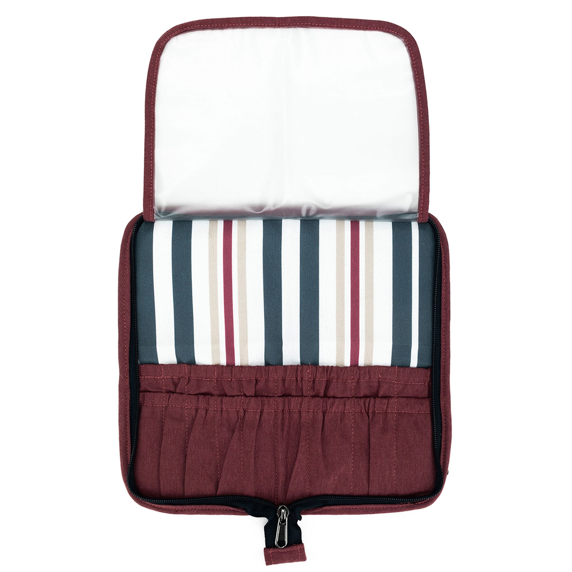 della Q Chicken Boots DPN/Crochet Hook Case - *Linen - Wine - Zoom Image
