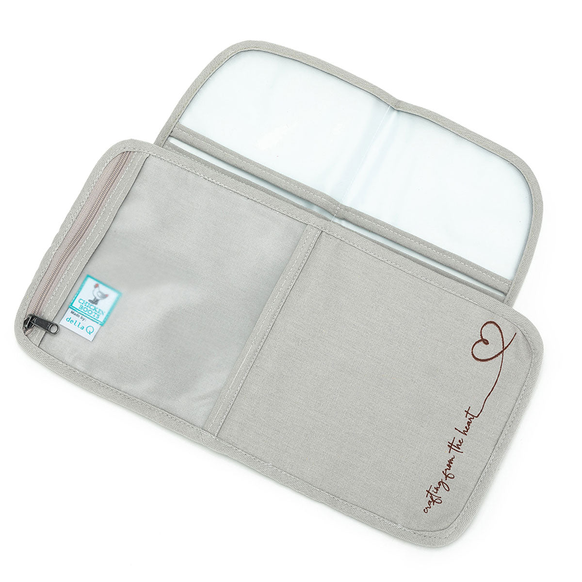 della Q Chicken Boots Interchangeable Needle Case - *Linen - Slate - Extra Image