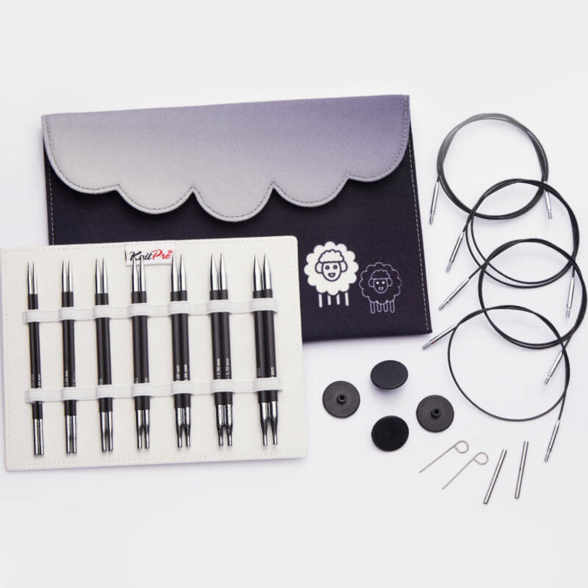 KnitPro Karbonz Interchangeable Sets - Midi Set - 5" - Extra Image
