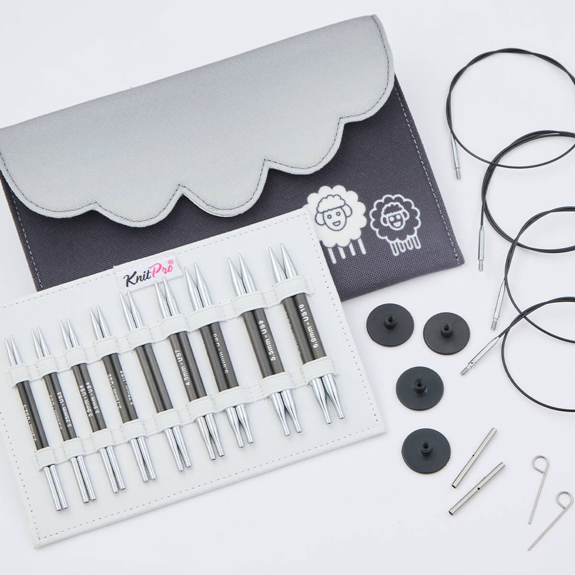 KnitPro Karbonz Interchangeable Sets - Deluxe Set - Special 4" - Zoom Image
