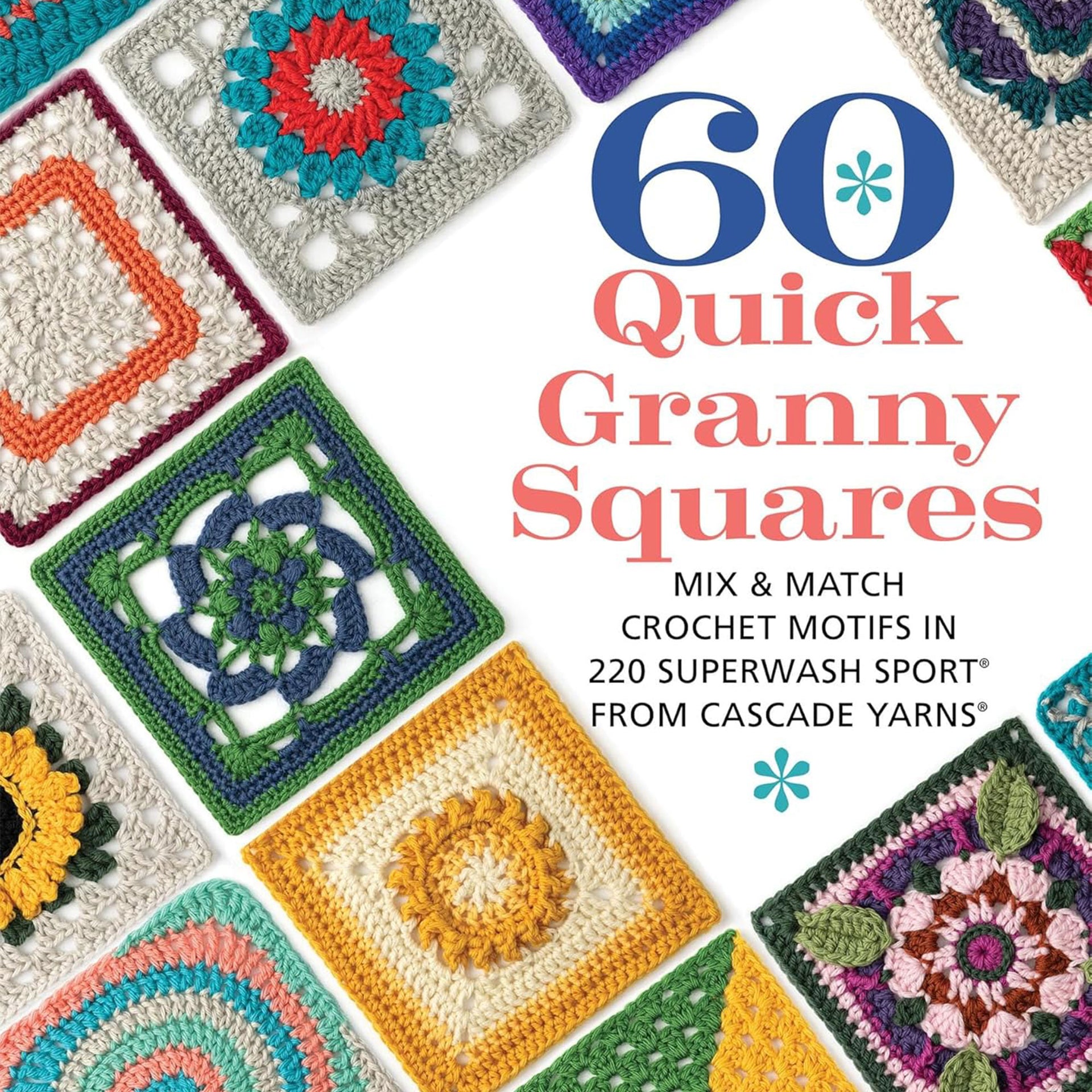 Cascade Yarns 60 Quick Granny Squares Mix & Match Crochet Motifs - Zoom Image
