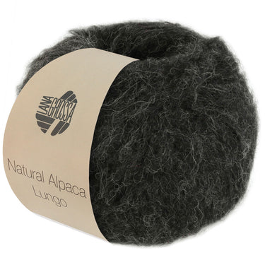 Lana Grossa Natural Alpaca Lungo Yarn - 04 Black - Extra Image