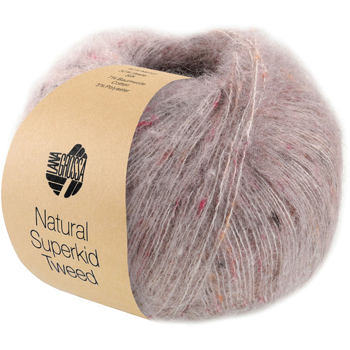 Lana Grossa Natural Superkid Tweed Yarn - 622 Pink Beige - Extra Image