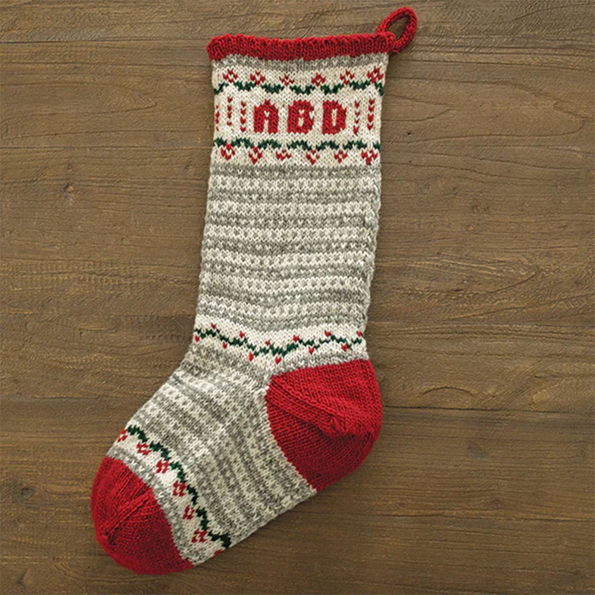 Appalachian Baby Design Cabin Christmas Stocking Kits - Stripes & Garland Christmas Stocking Kit - Zoom Image
