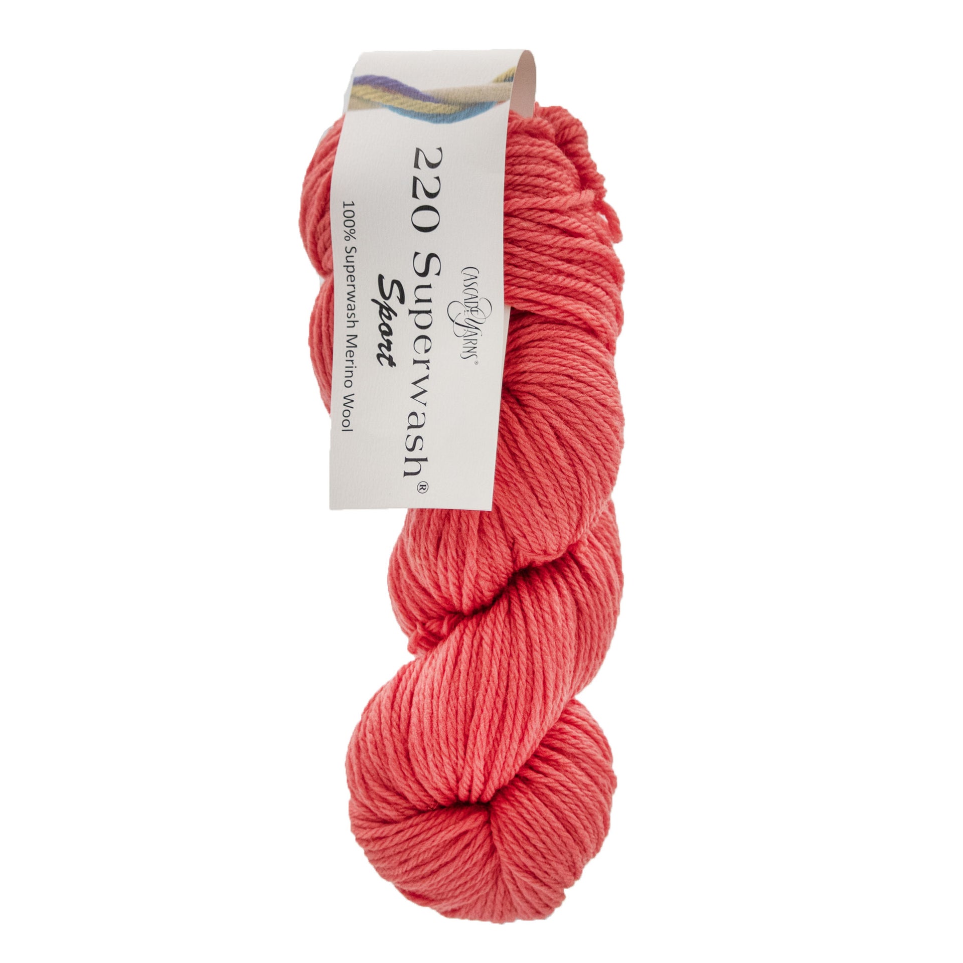 Cascade Yarns 220 Superwash Sport Yarn - 325 Hot Coral - Zoom Image
