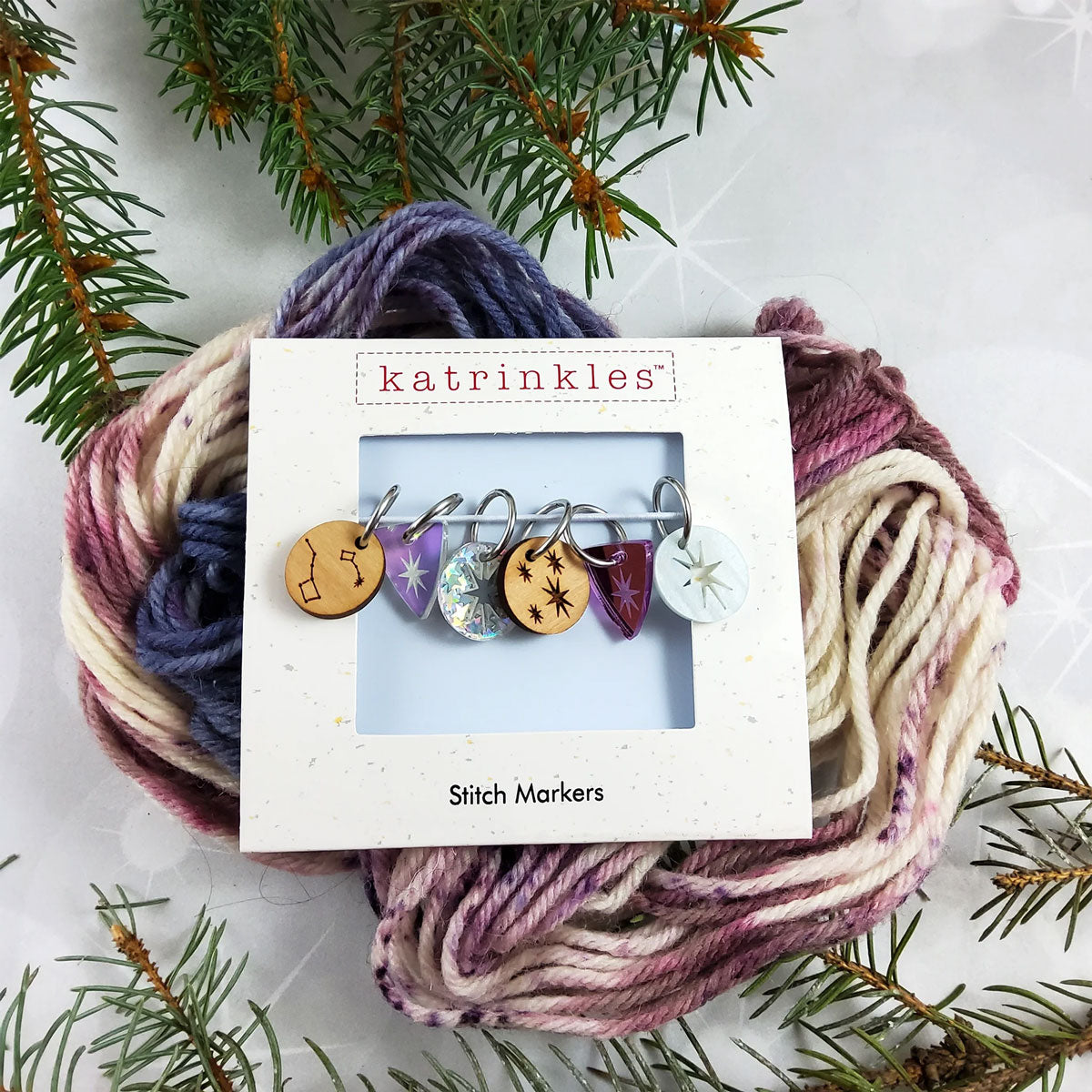 Katrinkles Stitch Markers - Holiday 2024 Collection - Guiding Stars - Extra Image
