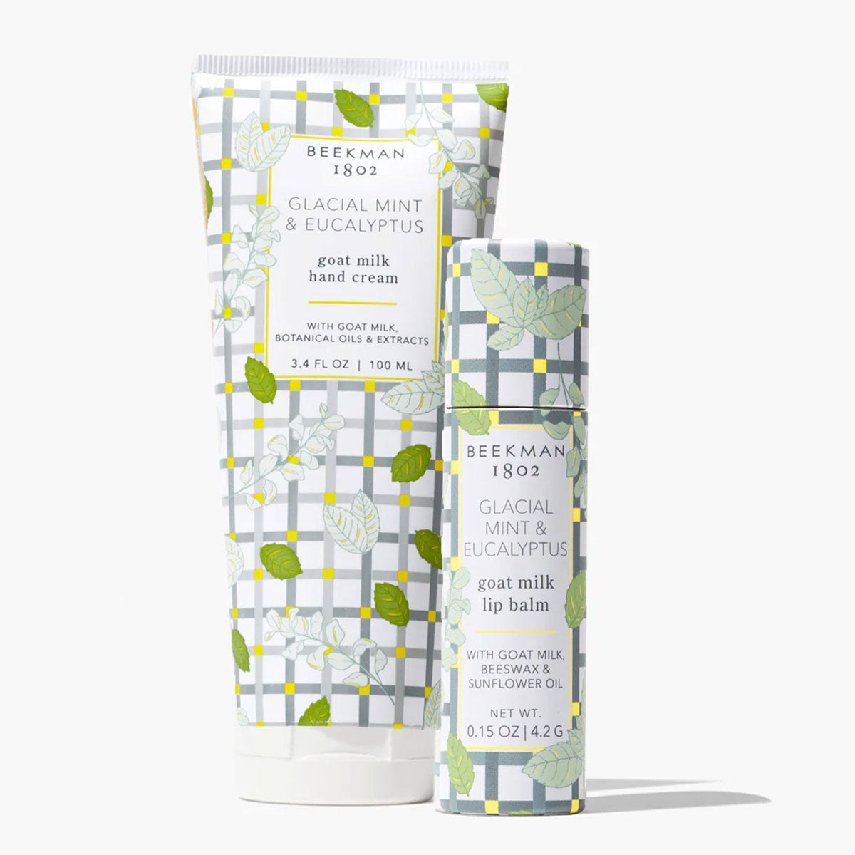 Beekman 1802 Goat Milk Hand Cream and Lip Balm Set - Glacial Mint & Eucalyptus - Extra Image
