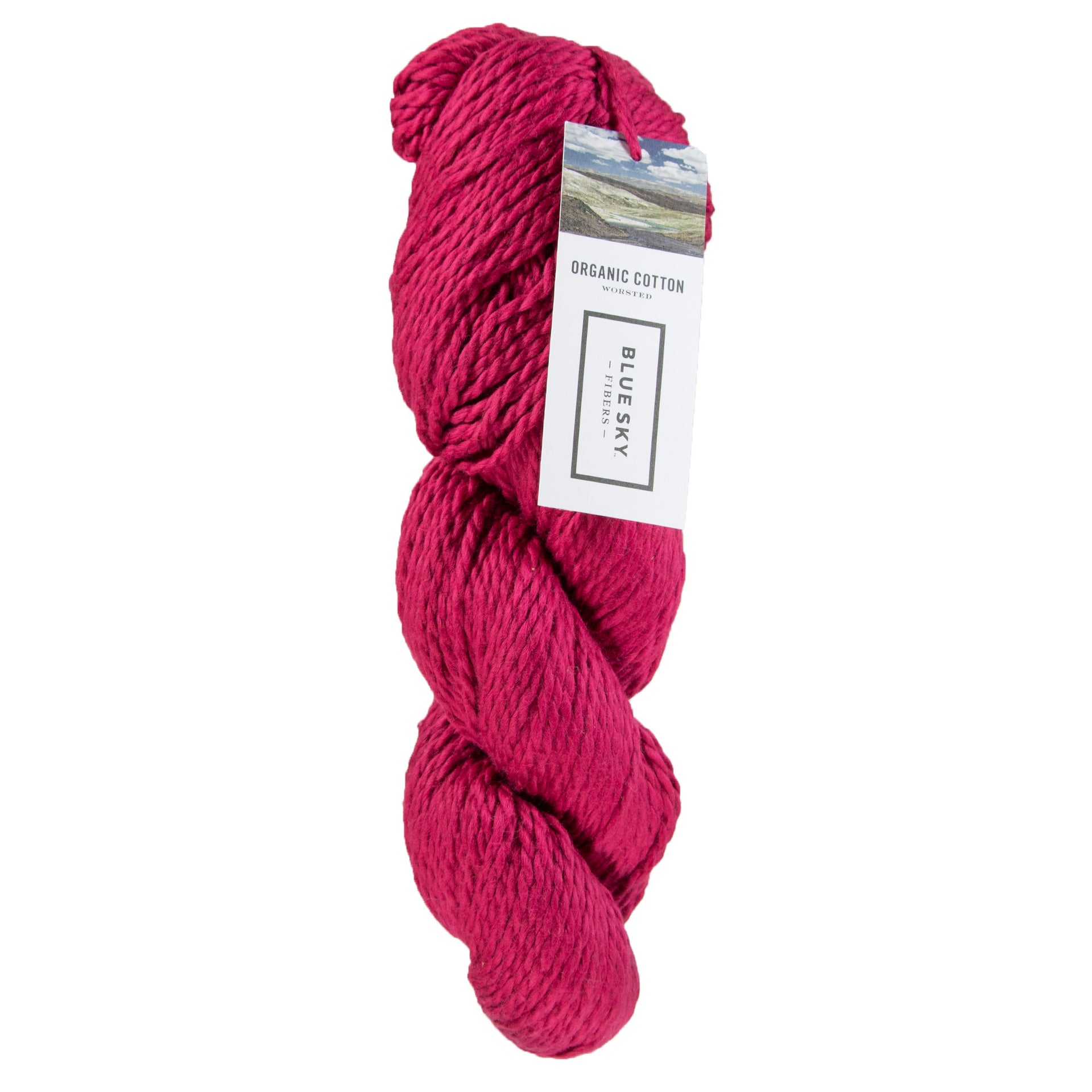 Blue Sky Fibers Organic Cotton Yarn - 637 - Raspberry - Zoom Image
