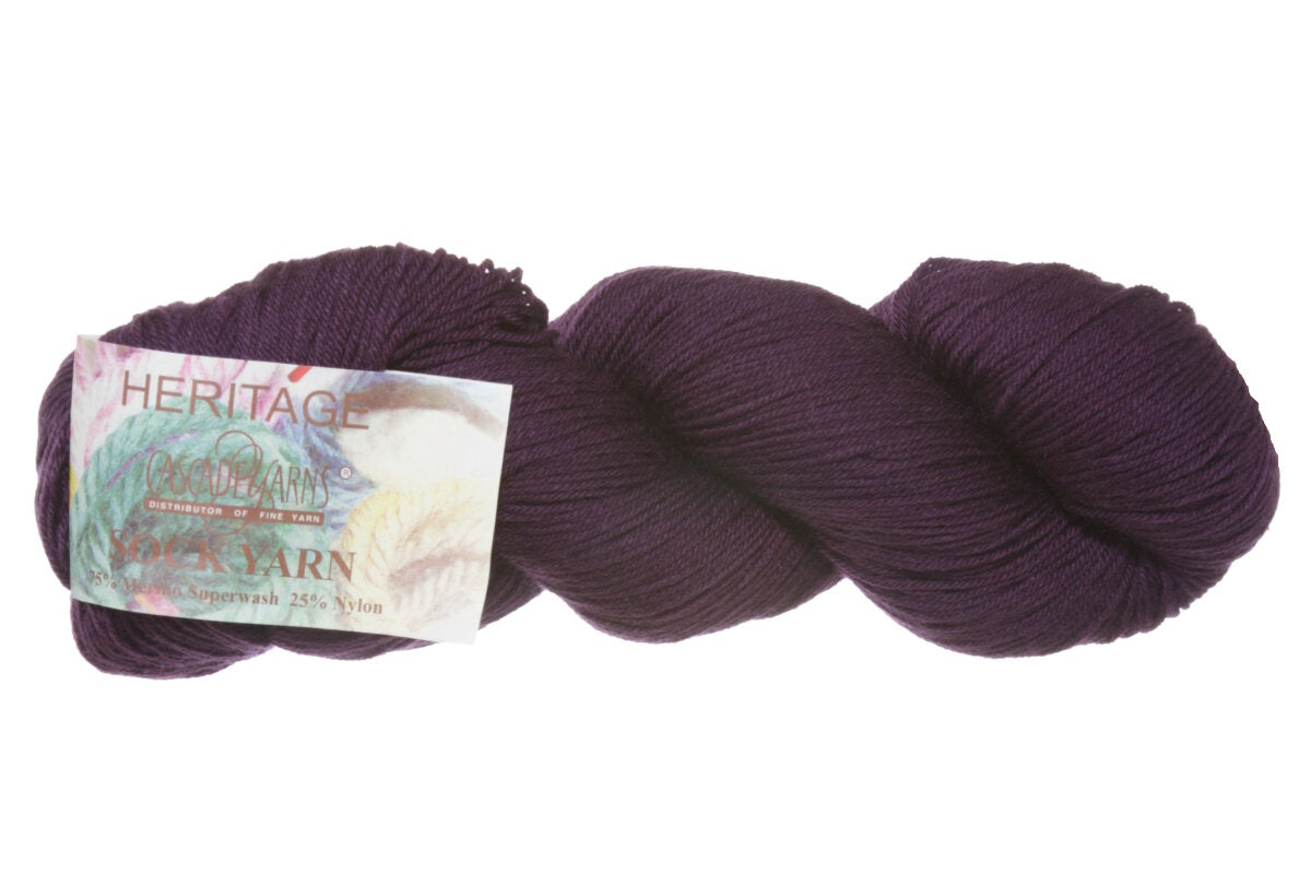 Cascade Yarns Heritage Yarn - 5605 Plum - Extra Image
