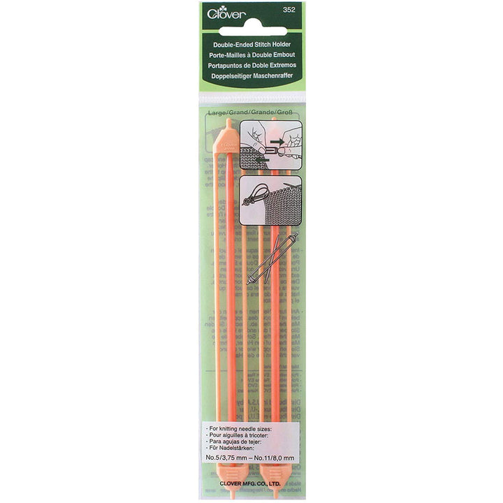 Clover Stitch Holders - Large Double Ended Stitch Holder - Extra Image