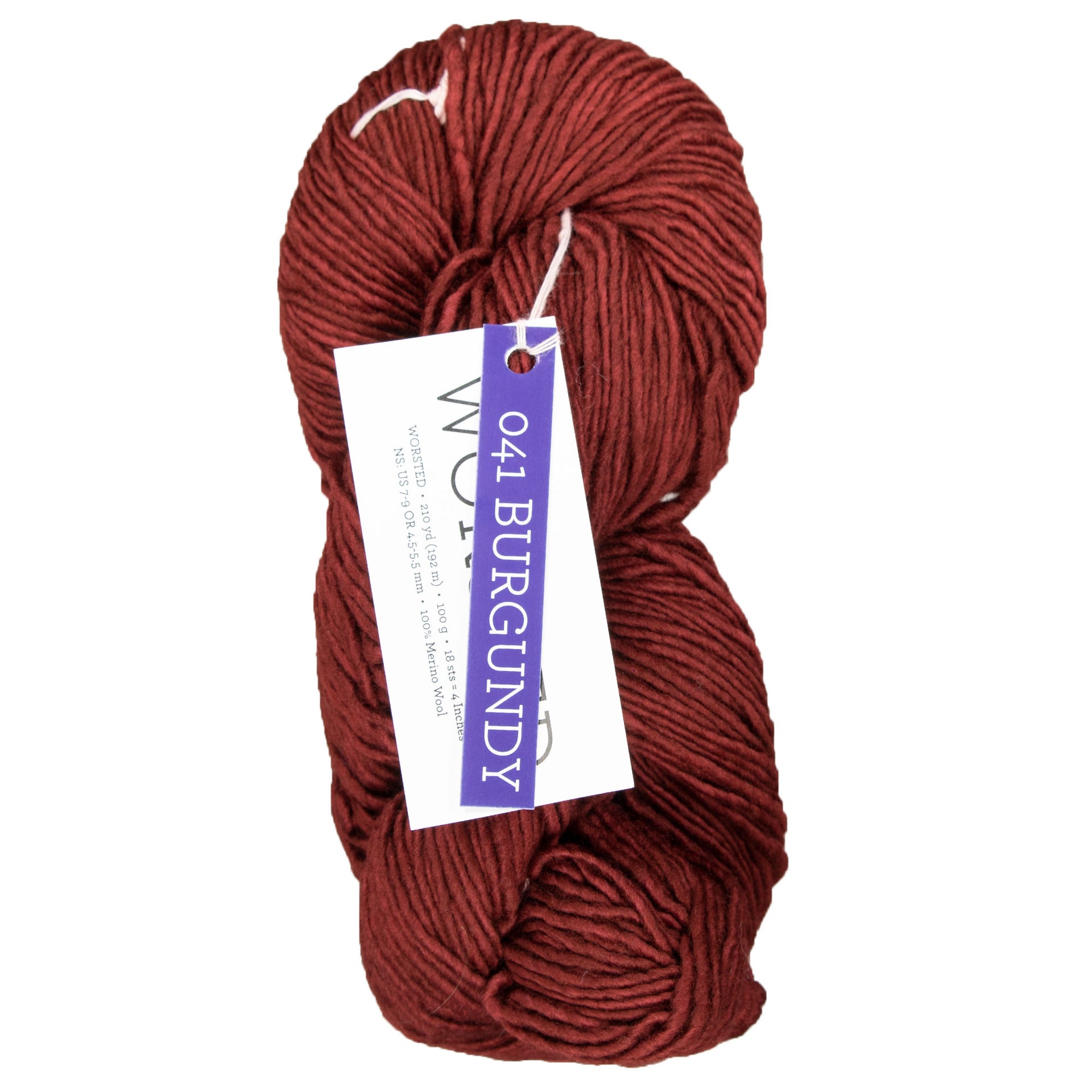Malabrigo Worsted Merino Yarn - 041 Burgundy - Zoom Image
