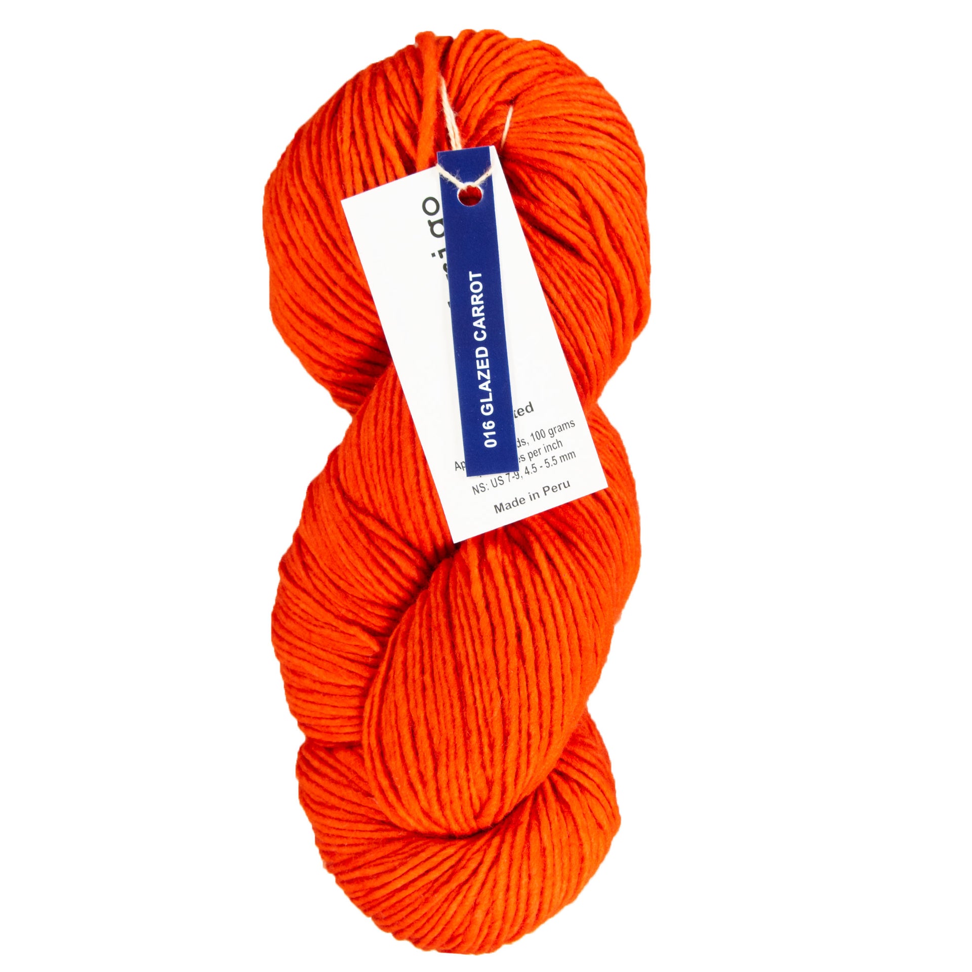 Malabrigo Worsted Merino Yarn - 016 Glazed Carrot - Zoom Image
