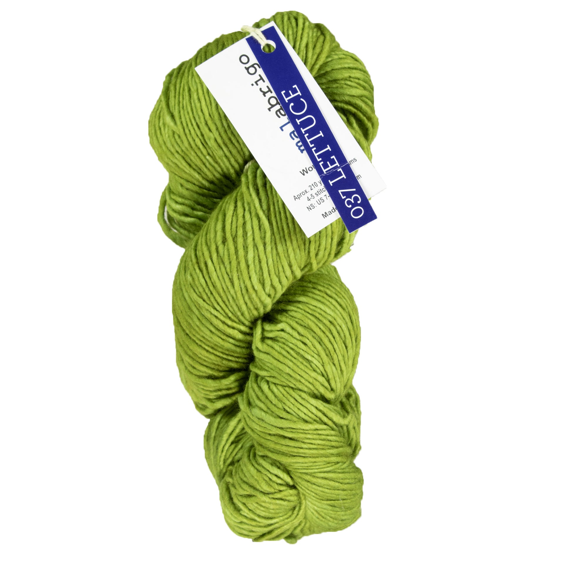 Malabrigo Worsted Merino Yarn - 037 Lettuce - Zoom Image
