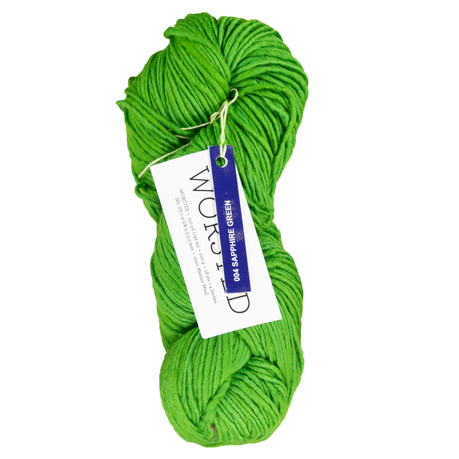 Malabrigo Worsted Merino Yarn - 004 Sapphire Green - Zoom Image
