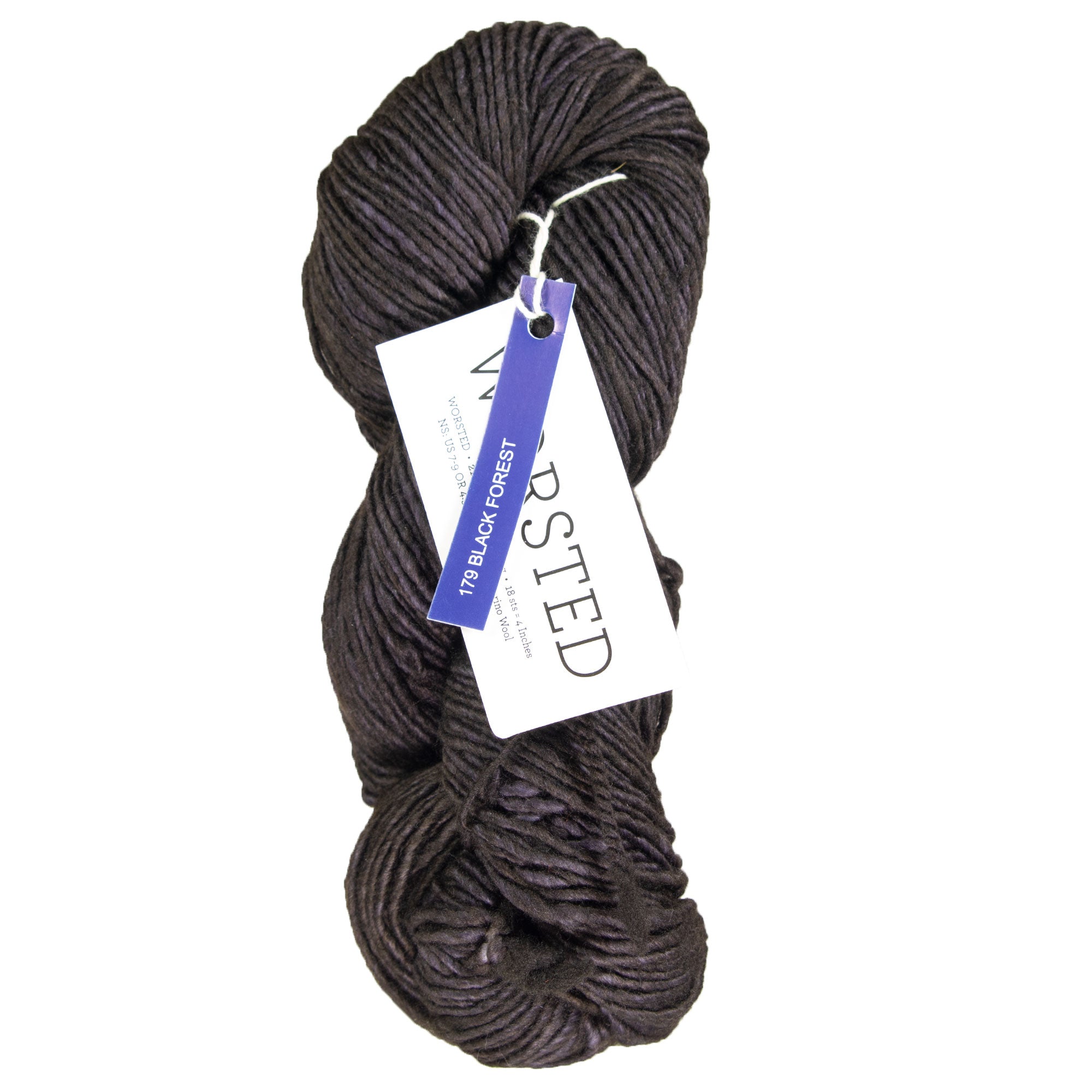 Malabrigo Worsted Merino Yarn - 179 Black Forest - Zoom Image