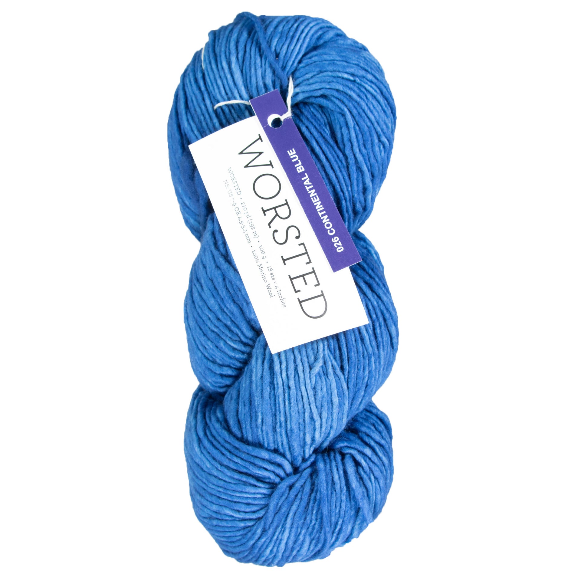 Malabrigo Worsted Merino Yarn - 026 Continental Blue - Zoom Image
