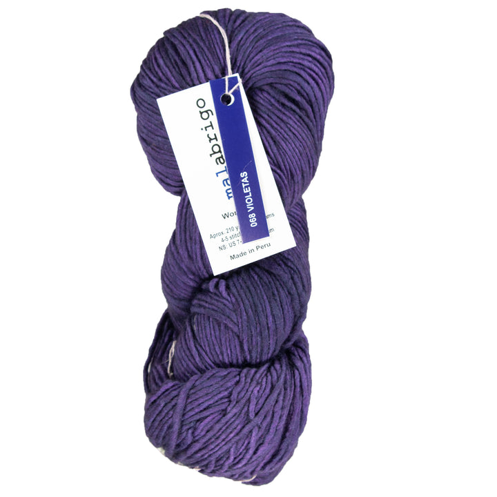 Malabrigo Worsted Merino Yarn - 068 Violetas - Zoom Image