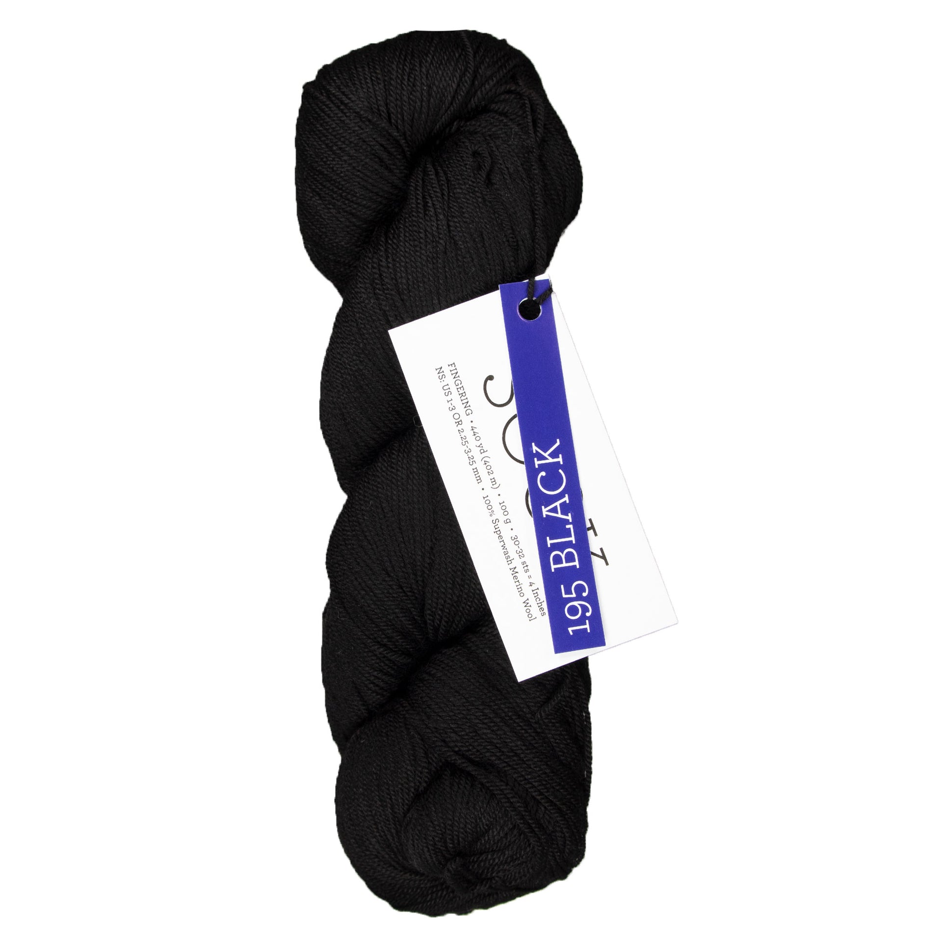 Malabrigo Sock Yarn - 195 Black - Zoom Image
