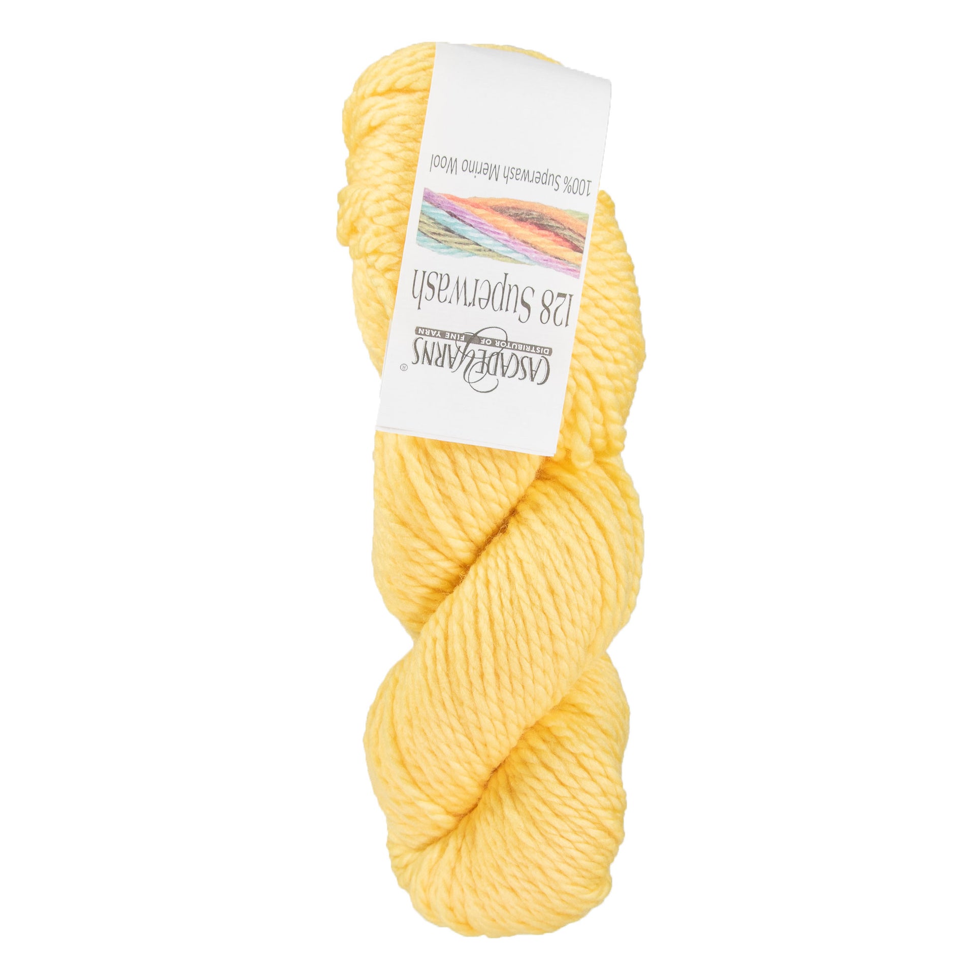 Cascade Yarns 128 Superwash Yarn - 820 Lemon - Zoom Image
