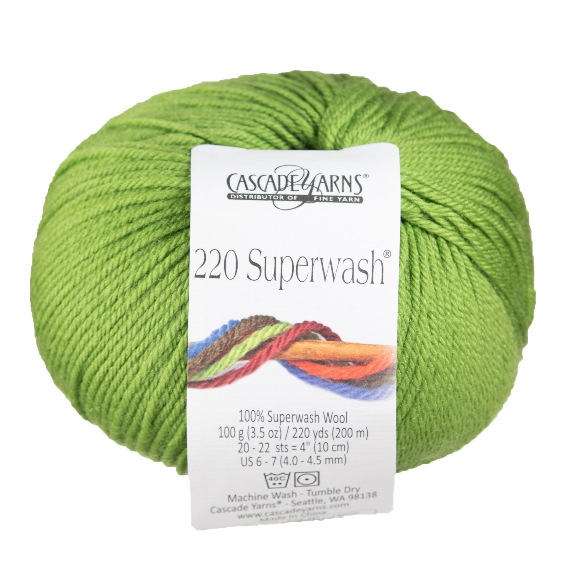 Cascade Yarns 220 Superwash Yarn - 0841 Moss - Zoom Image
