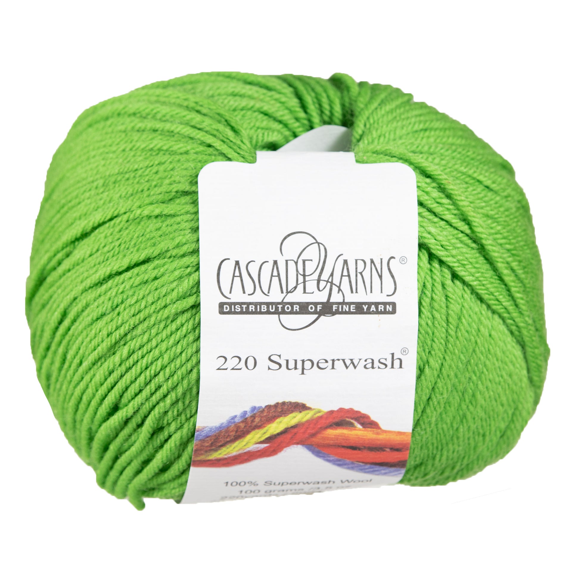 Cascade Yarns 220 Superwash Yarn - 0906 Chartreuse - Zoom Image
