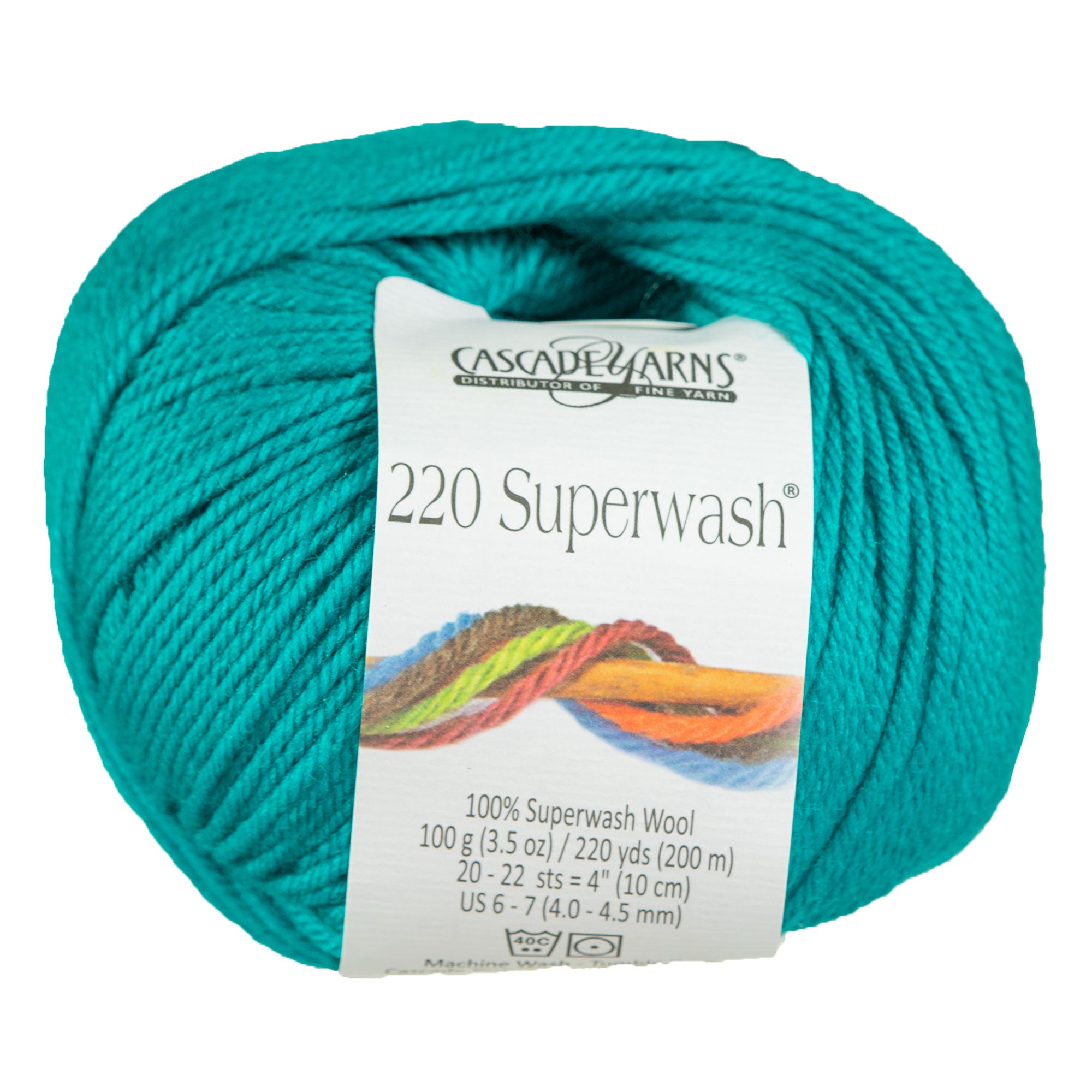 Cascade Yarns 220 Superwash Yarn - 0810 Teal - Zoom Image
