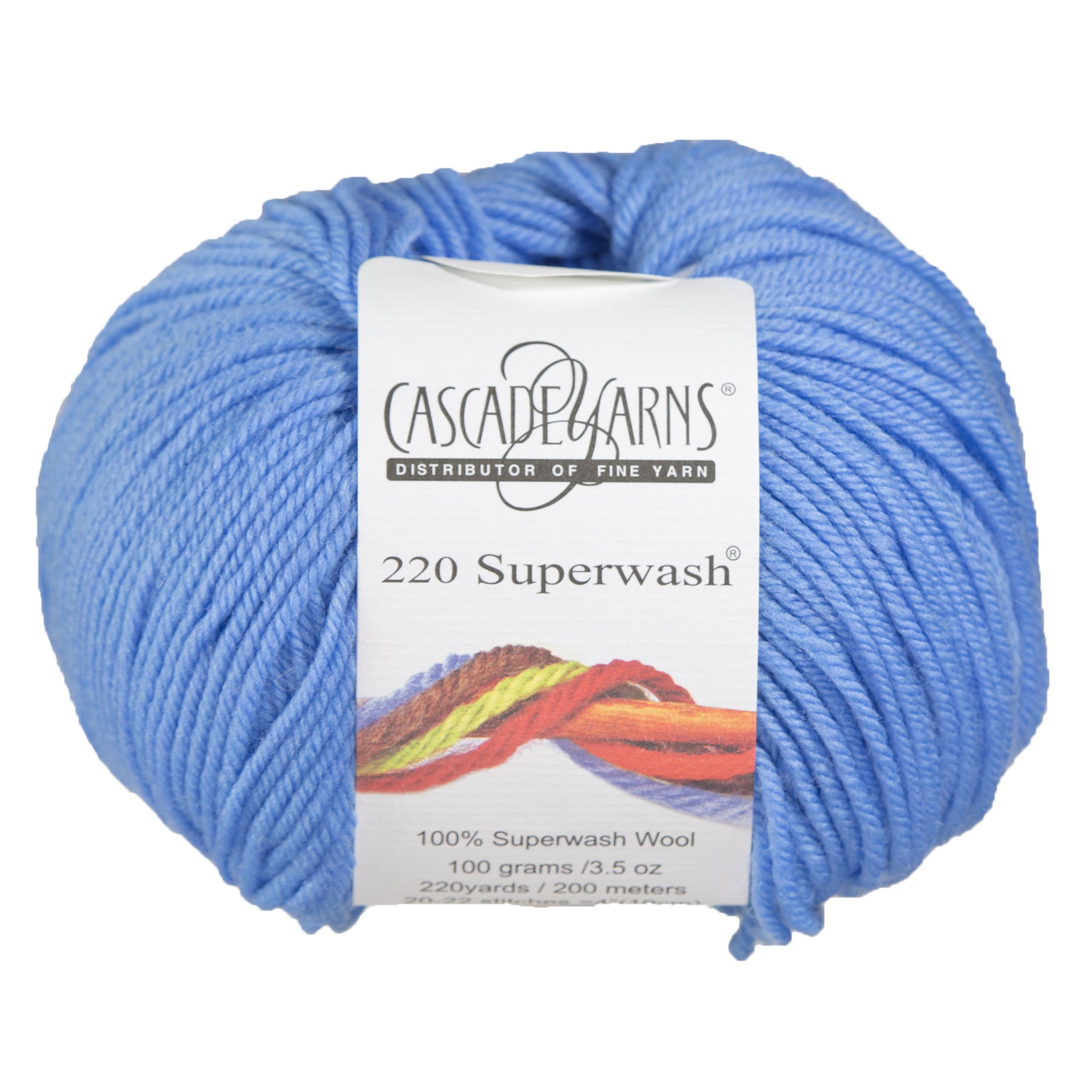 Cascade Yarns 220 Superwash Yarn - 0896 Blue Horizon - Zoom Image
