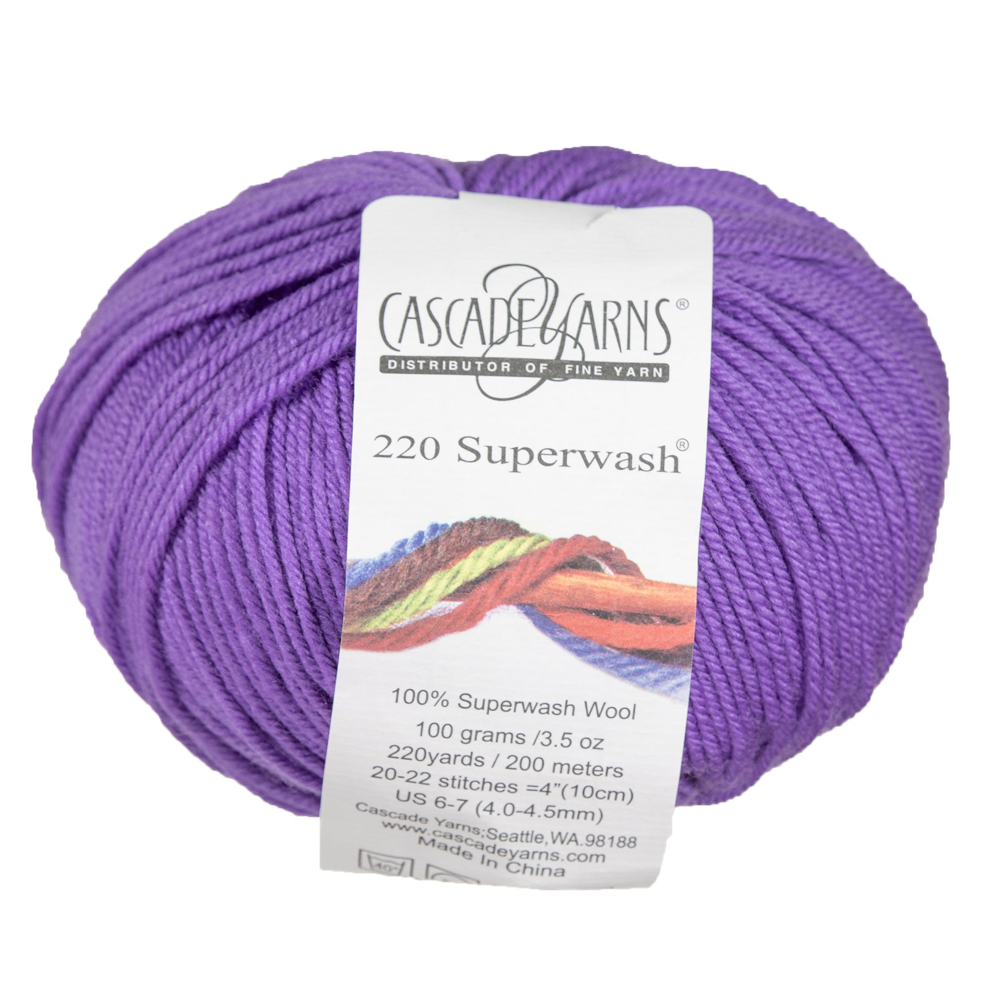 Cascade Yarns 220 Superwash Yarn - 0804 Amethyst - Zoom Image
