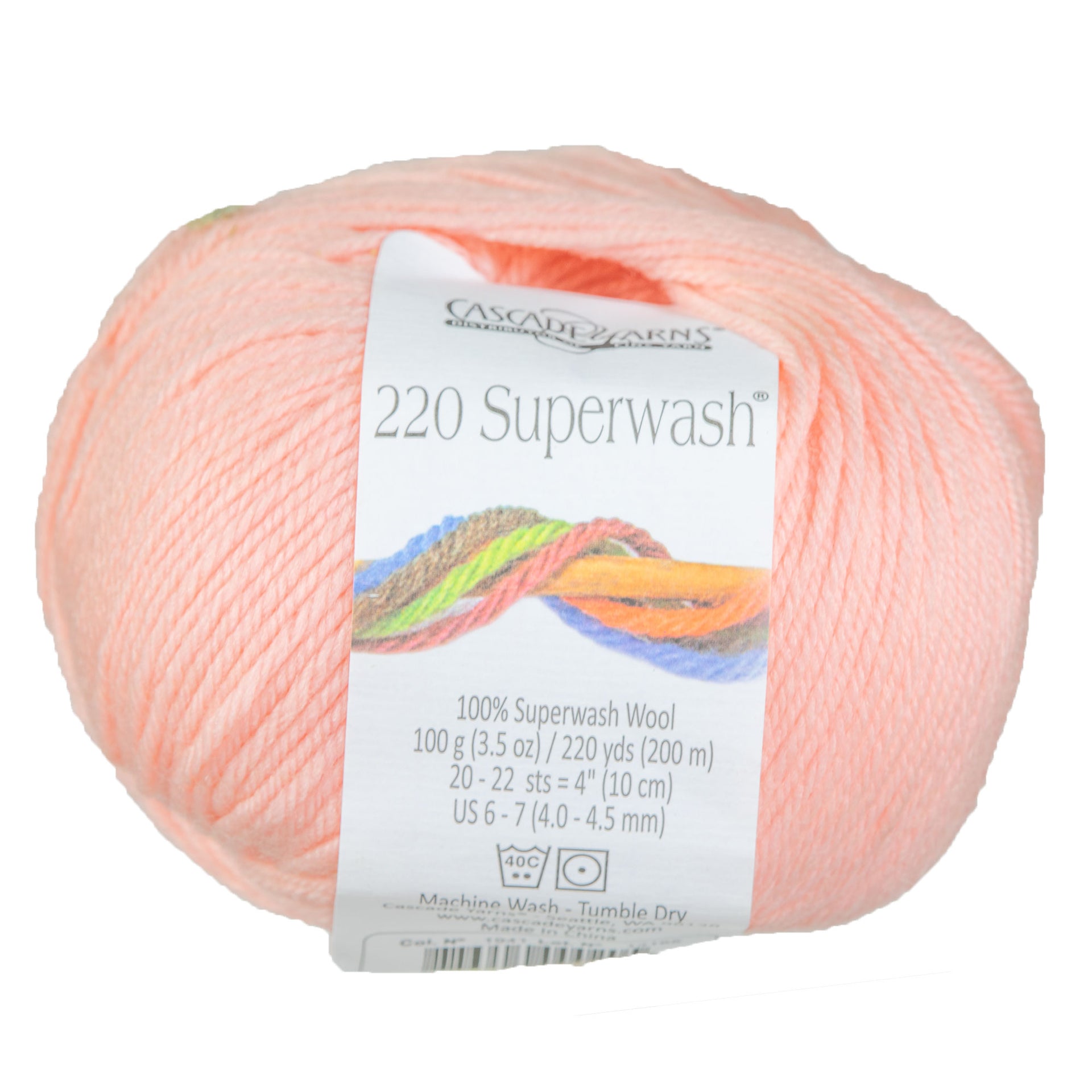 Cascade Yarns 220 Superwash Yarn - 1941 Salmon - Zoom Image
