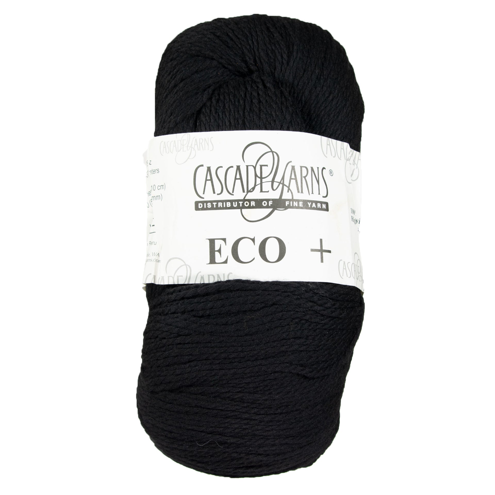 Cascade Yarns Eco+ Yarn - 0050 Black - Zoom Image
