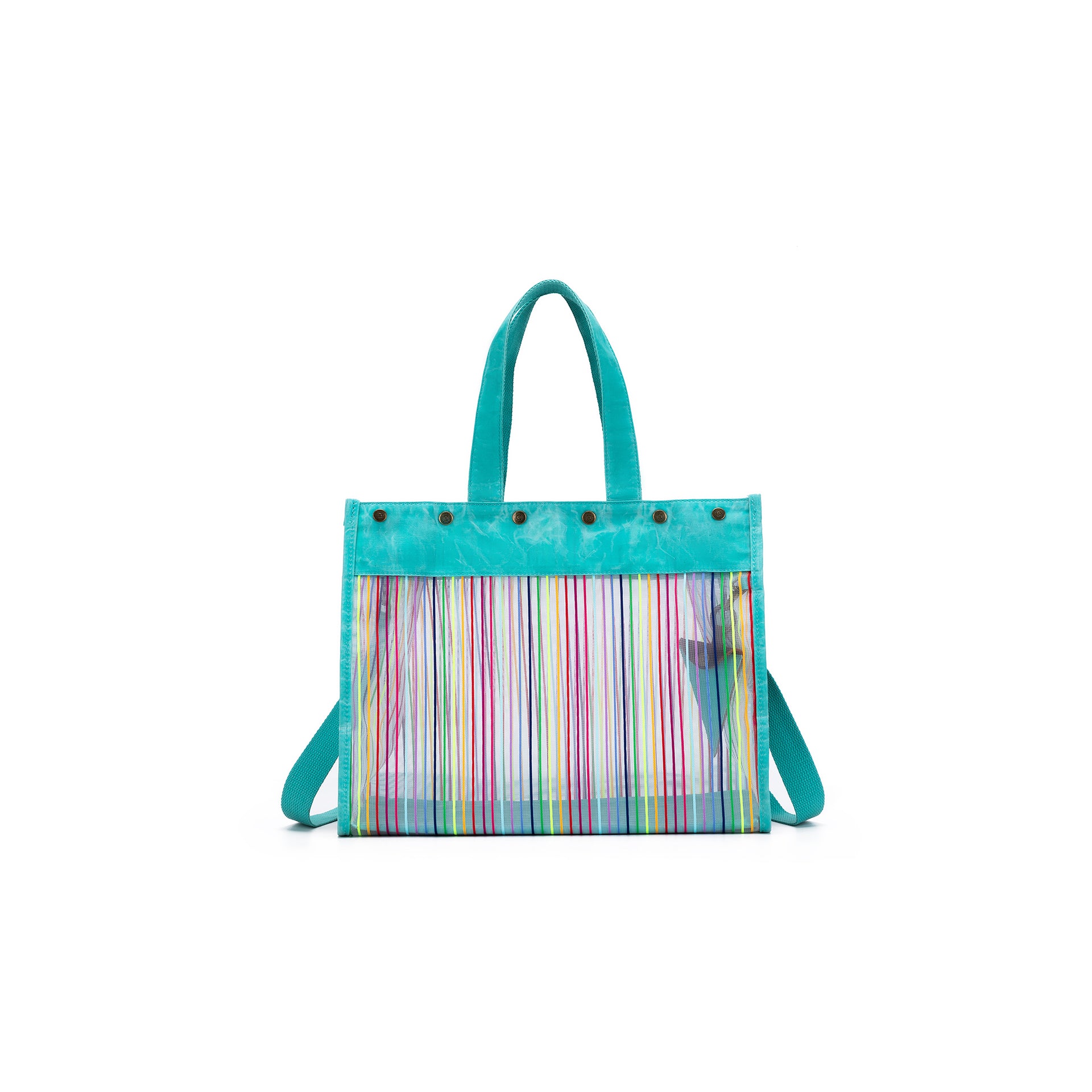 della Q Rainbow Mesh Tote - Ocean
