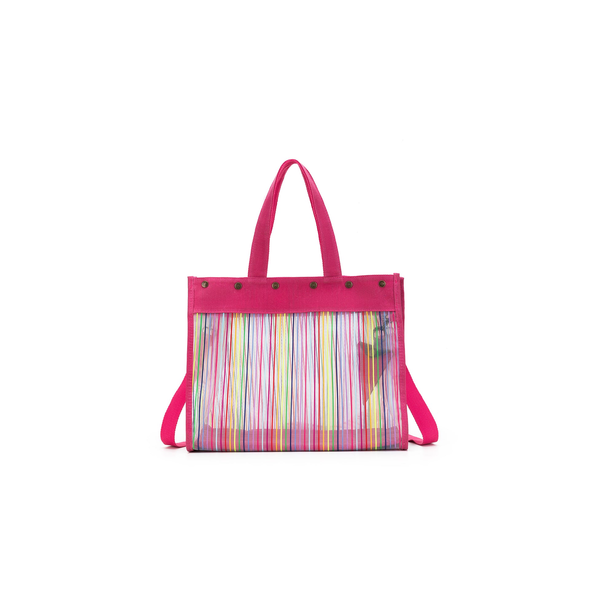 della Q Rainbow Mesh Tote - Bloom
