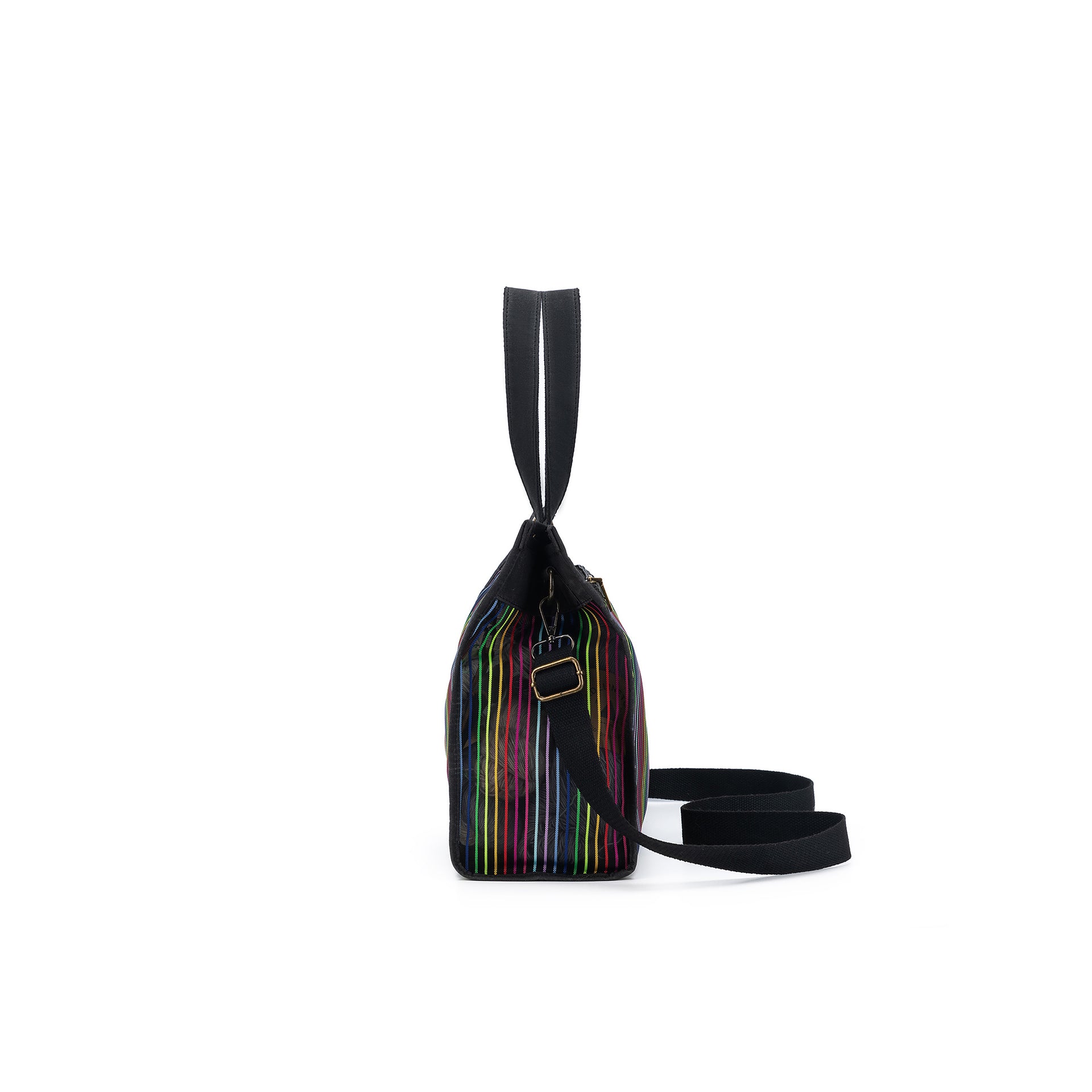 della Q Rainbow Mesh Tote - Black
