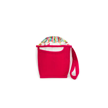 della Q Chicken Boots Clear Wristlet - *Linen - Library - Fuchsia