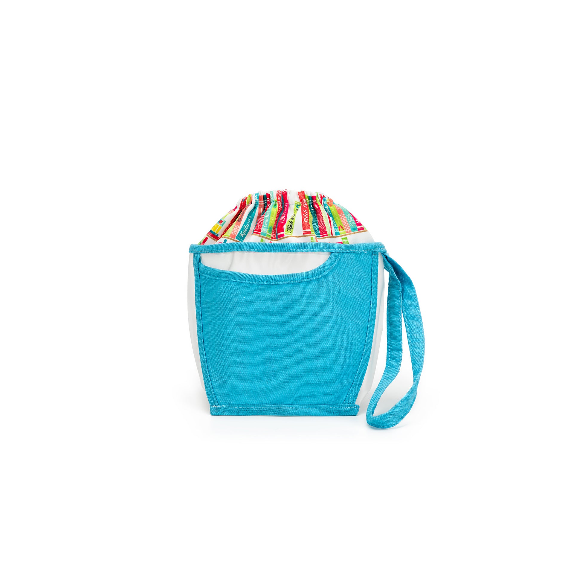 della Q Chicken Boots Clear Wristlet - *Linen - Library - Sky
