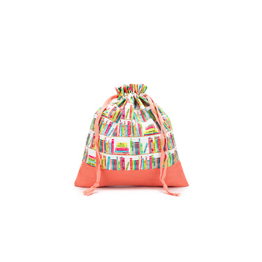 della Q Large Eden Project Bag - 119-2 - *Linen - Library - Coral