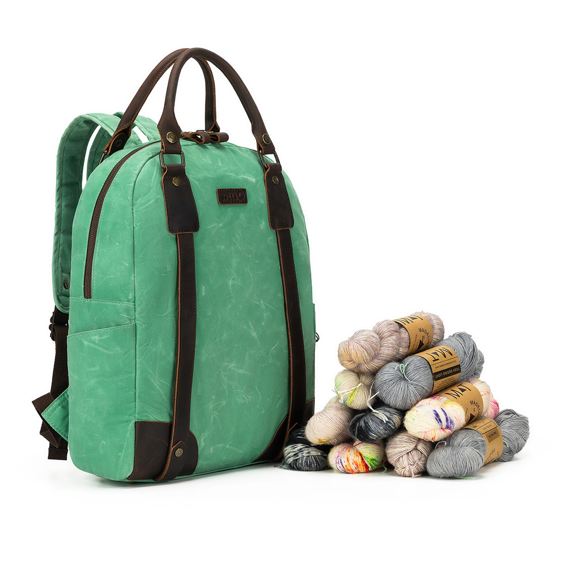della Q Maker's Canvas Backpack - Jade

