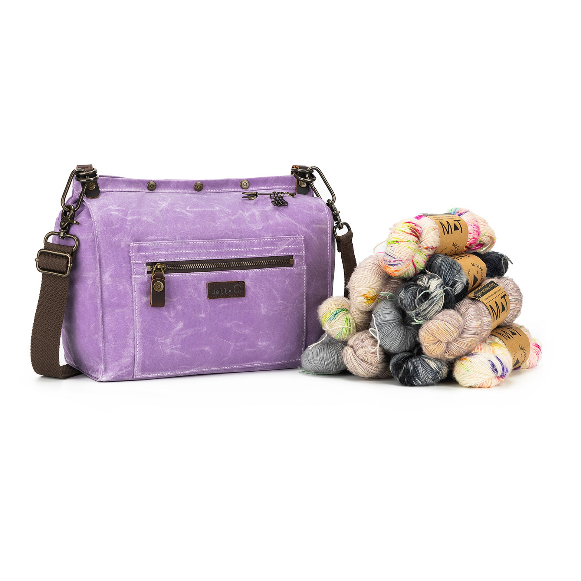 della Q Maker's Canvas Rucksack - Violet Purple
