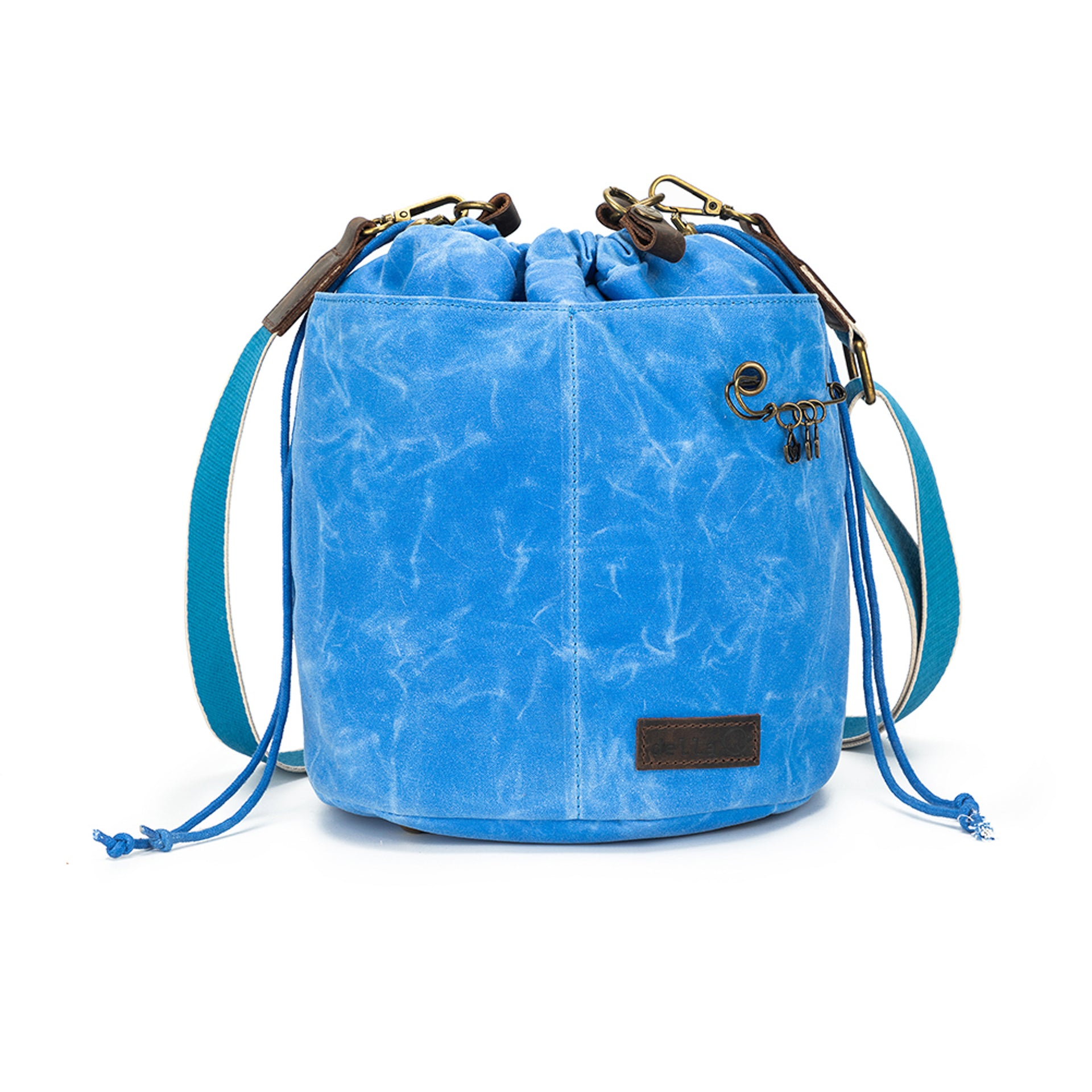 della Q Maker's Canvas Bucket Bag - Azure Blue
