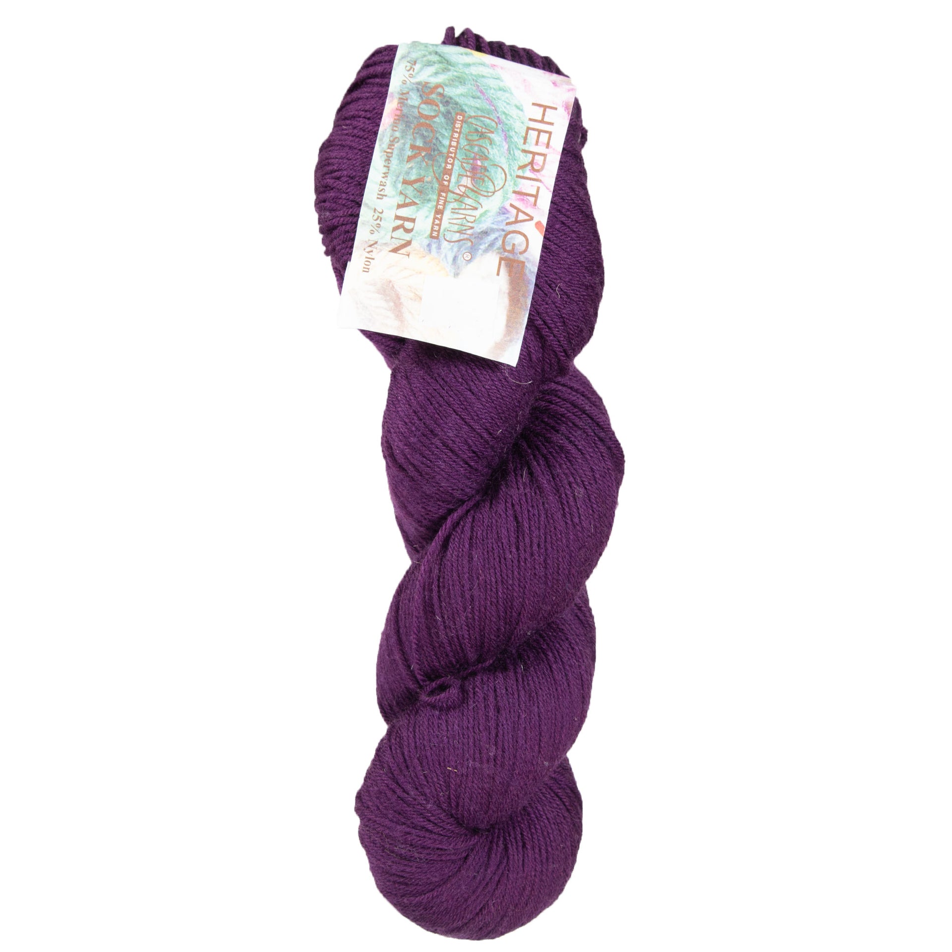 Cascade Yarns Heritage Yarn - 5632 Dark Plum - Zoom Image

