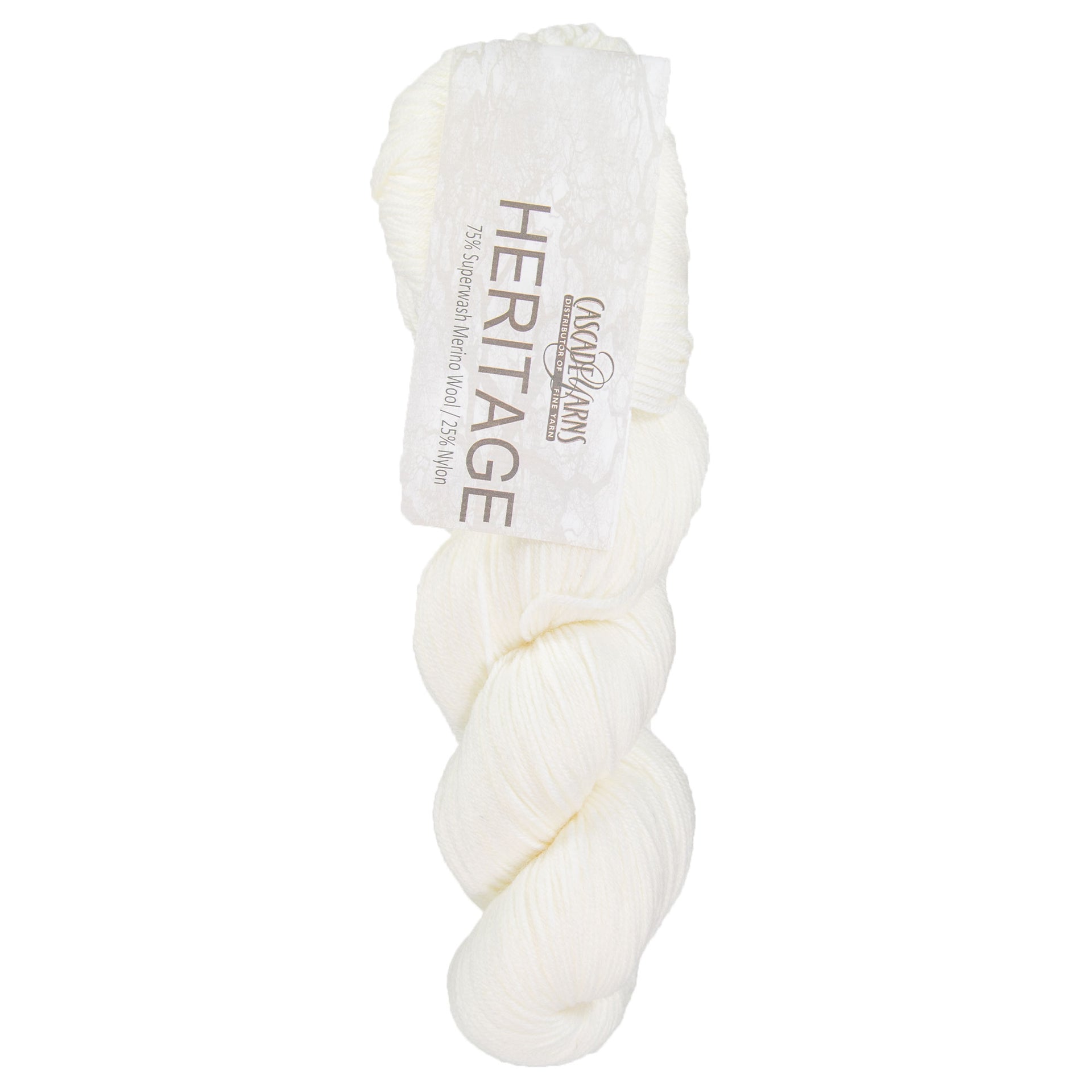 Cascade Yarns Heritage Yarn - 5682 White - Zoom Image
