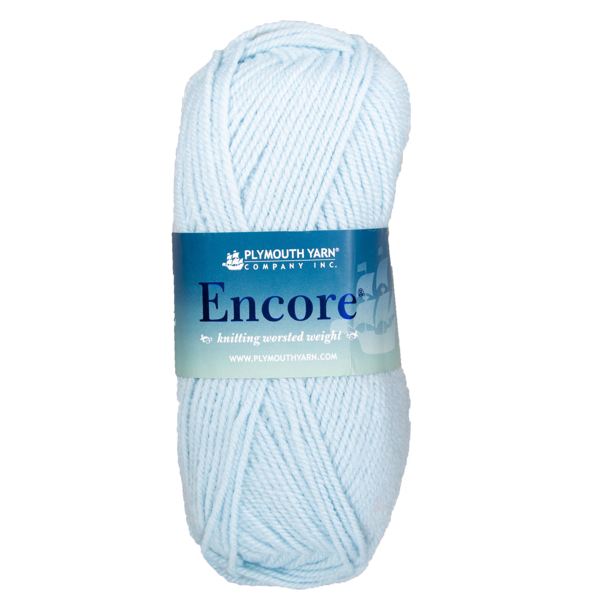 Plymouth Yarn Encore Worsted Yarn - 0793 Lite Blue - Zoom Image
