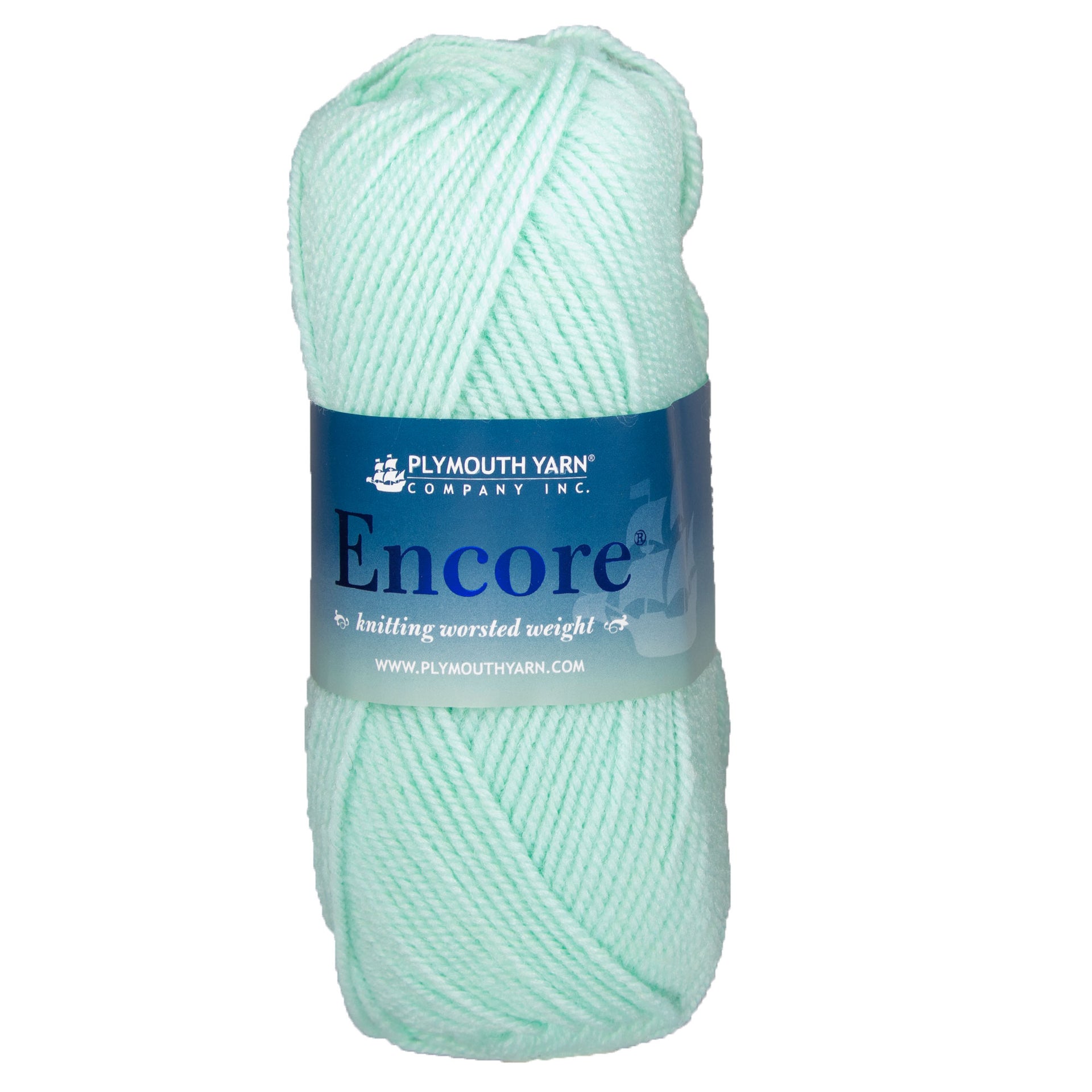 Plymouth Yarn Encore Worsted Yarn - 1201 Pale Green - Zoom Image
